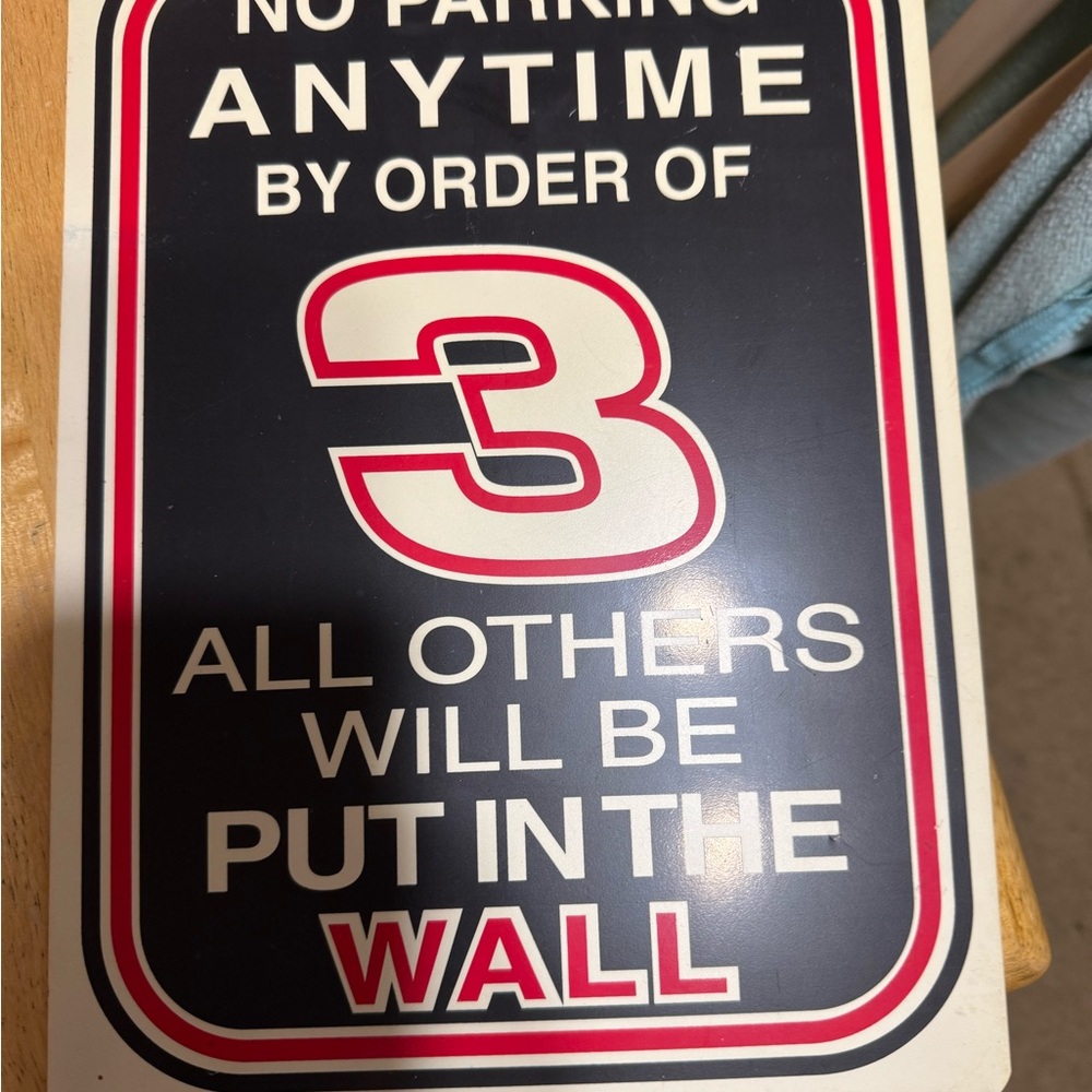 No Parking Anytime Wall Sign - Black and Red